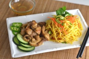 lemongrass chicken with yakisoba noodles