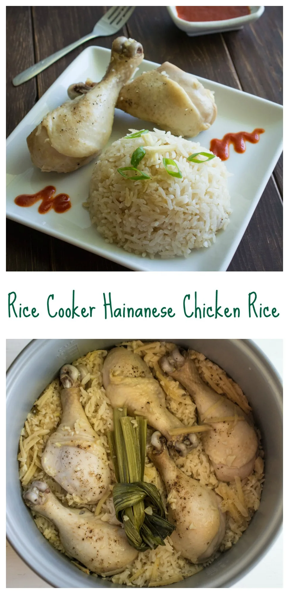 Rice cooker Hainanese chicken rice recipe