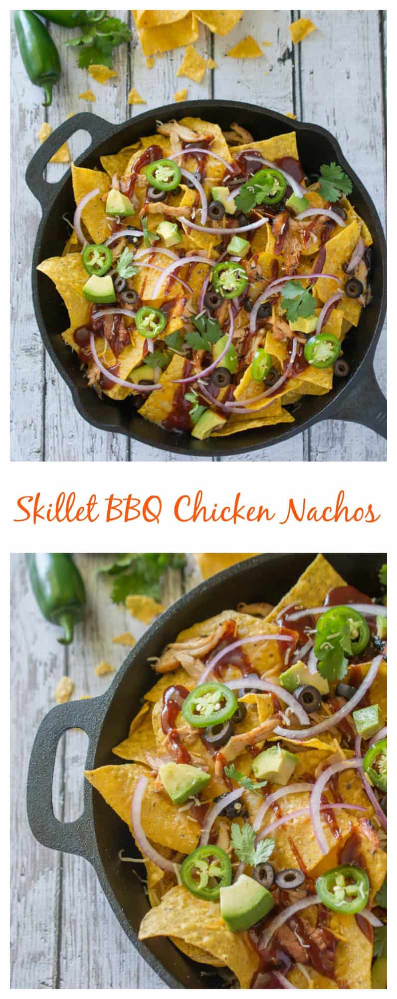 Skillet BBQ Chicken Nachos