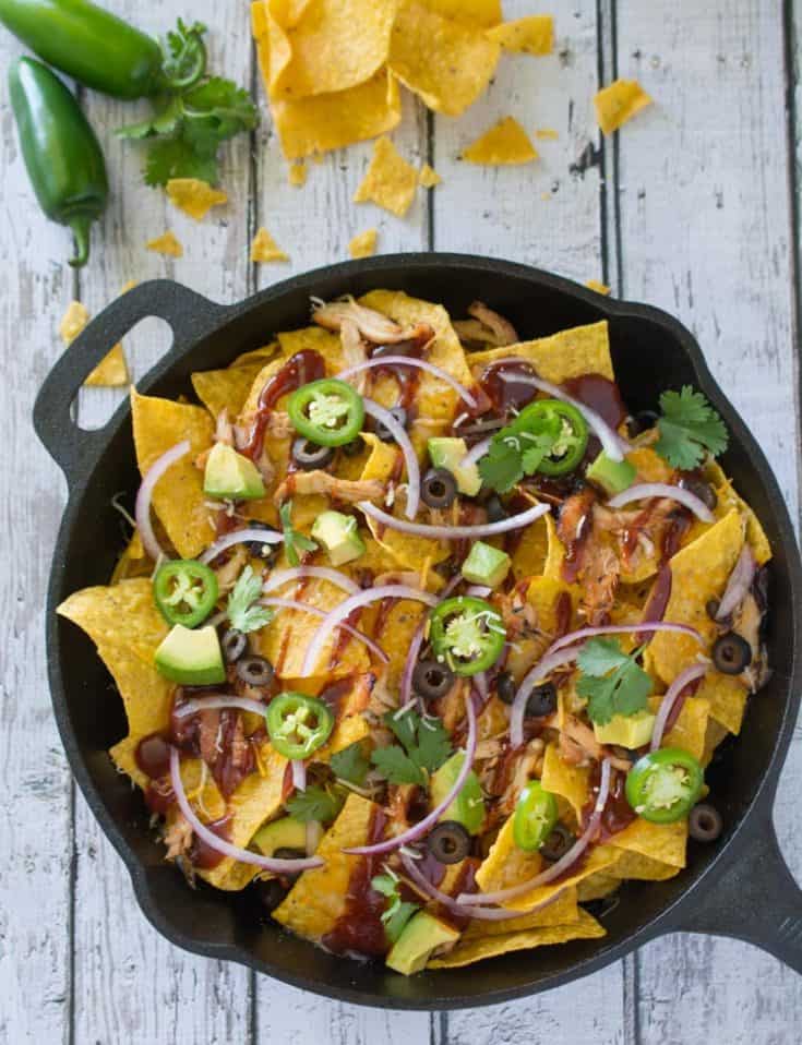 Skillet BBQ Chicken Nachos Wok & Skillet