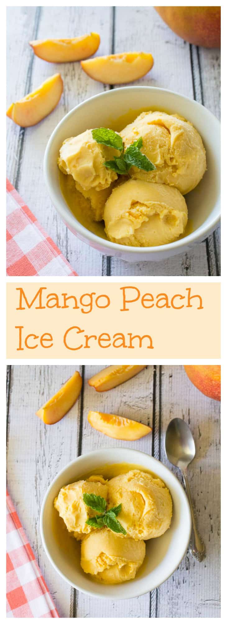 Mango Peach Ice Cream - wokandskillet.com