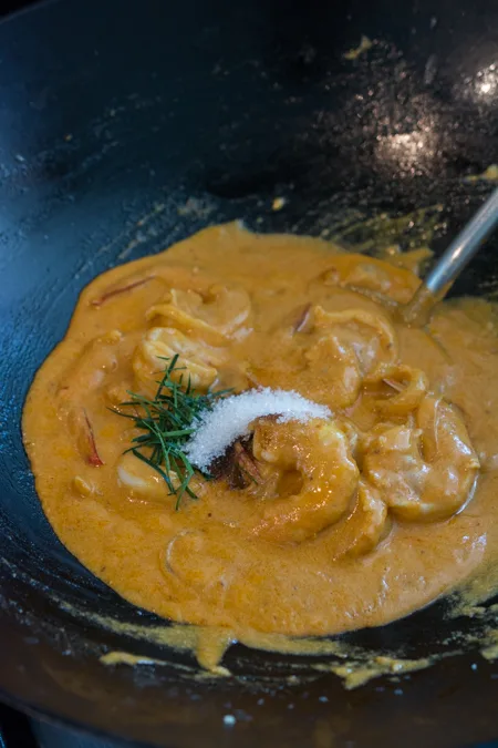 Creamy, silky and incredibly tasty Thai Red Curry Shrimp will be your new go-to dish. It takes just minutes to put together and tastes even better than takeout!