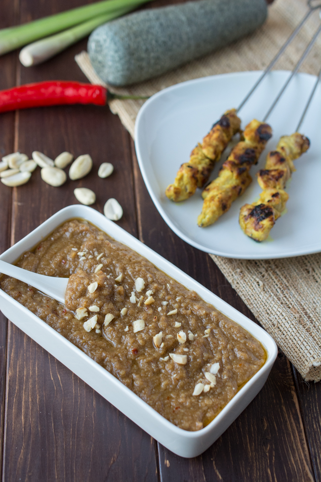 A spicy peanut sauce that pairs with Malaysian style satay. 