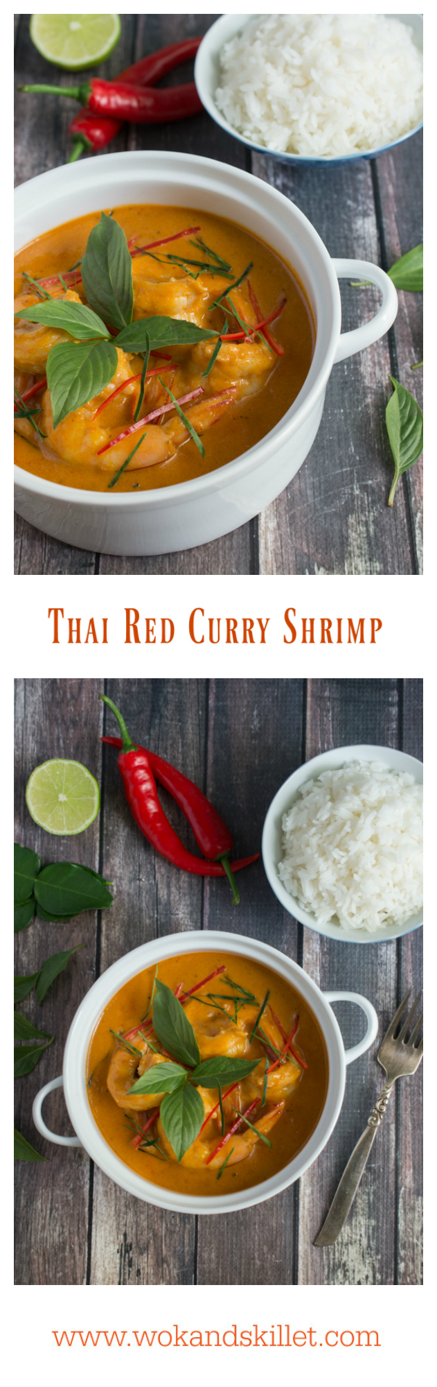 Creamy, silky and incredibly tasty Thai Red Curry Shrimp will be your new go-to dish. It takes just minutes to put together and tastes even better than takeout!