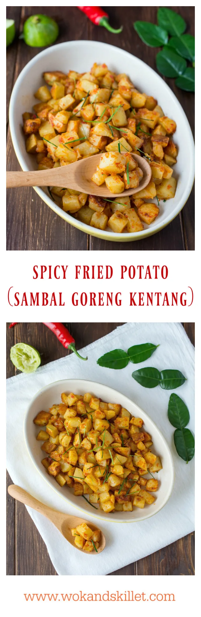  Spicy Fried Potatoes (Indonesian Sambal Goreng Kentang) is the Indonesian version of home fries. It's spicy, sweet and tangy. Serve as a side dish, or enjoy over steamed rice. 