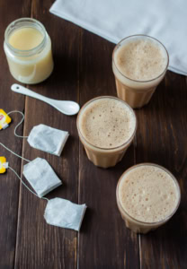 Teh Tarik (literally translated "Pulled Tea") is a rich and creamy tea that originated in Malaysia and is gaining popularity all over the world. The tea is skillfully poured from one jug to another to create the magical froth on the top.