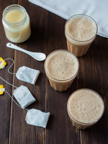 Teh Tarik (literally translated "Pulled Tea") is a rich and creamy tea that originated in Malaysia and is gaining popularity all over the world. The tea is skillfully poured from one jug to another to create the magical froth on the top.