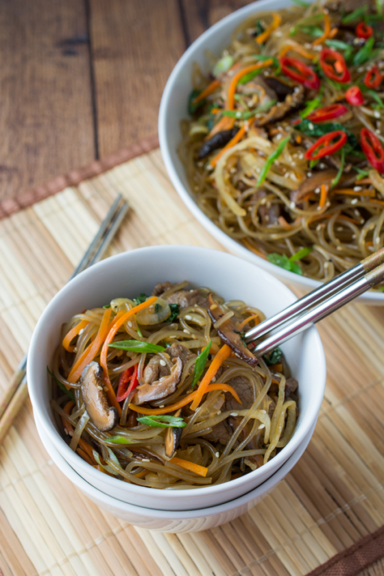 Easy Japchae Recipe (Korean StirFried Glass Noodles) Wok & Skillet