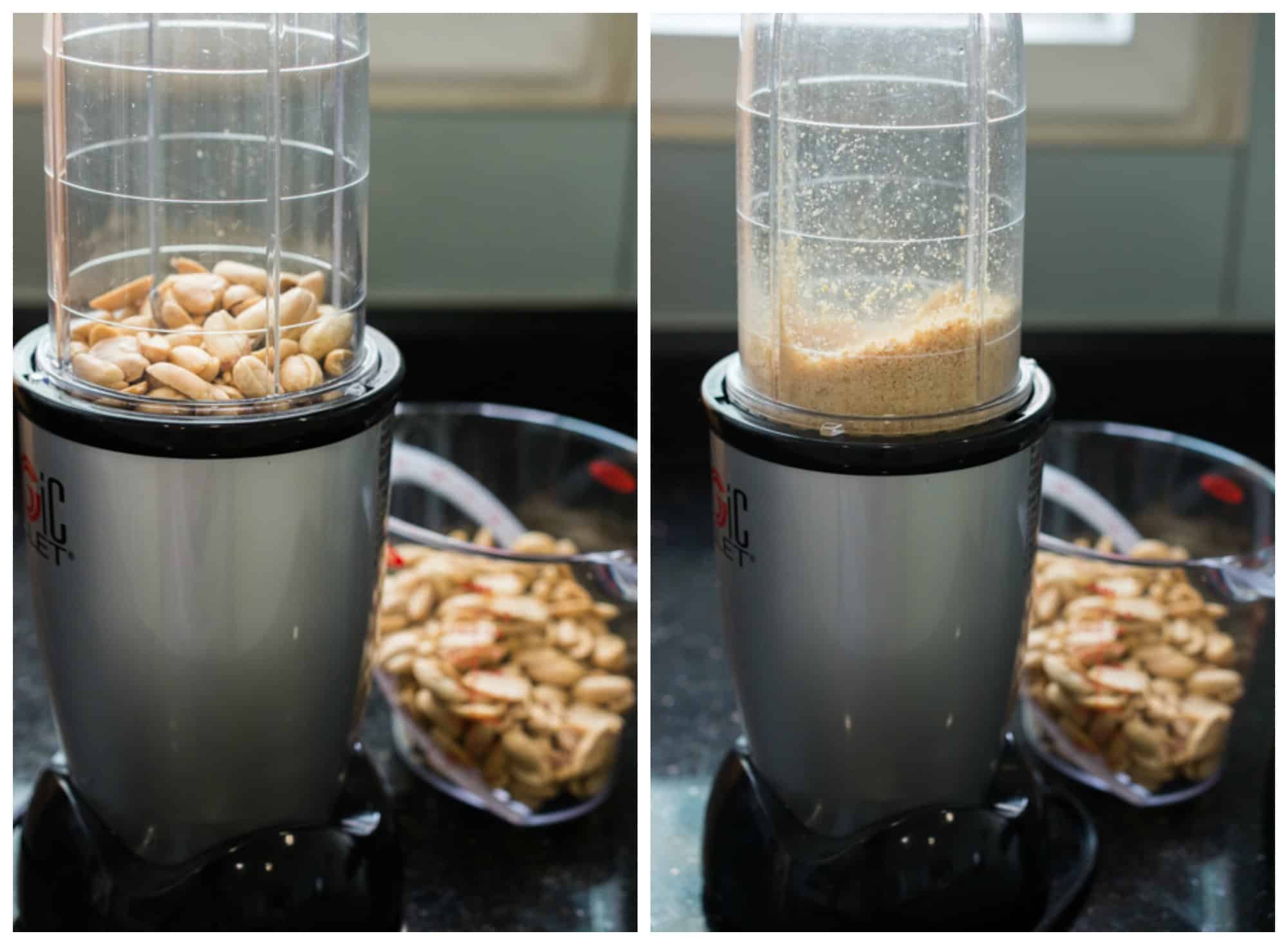 Grinding peanuts for Chinese Peanut Cookies