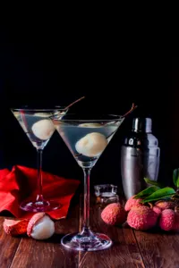 Lychee Martini is a sweet, tropical twist on the traditional martini. Make this simple cocktail anytime year round and as you sip, close your eyes and let your imagination take you to warm sandy beaches with crystal clear waters.
