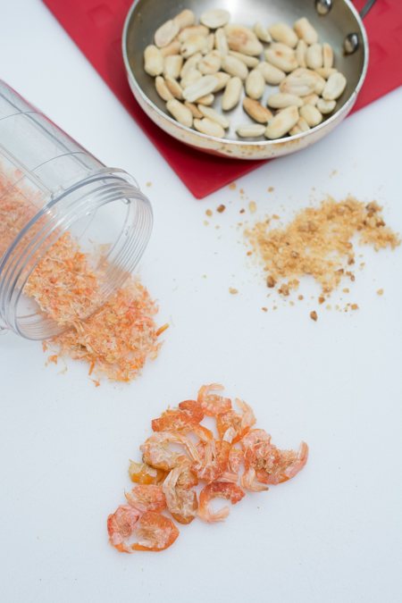 Authentic Pad Thai made easy! Rice noodles stir-fried in a slightly sweet and tangy sauce, topped with shrimp, sliced tofu, ground roasted peanuts, and fresh bean sprouts.