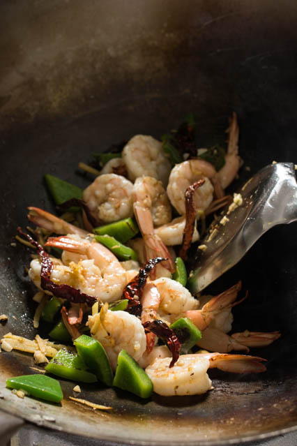 This spin on the American-Chinese classic Kung Pao Chicken features delectable shrimp, bell pepper and crunchy roasted peanuts covered in a savory and slightly (or very!) spicy sauce. So easy to prepare and ready in only 15 minutes!