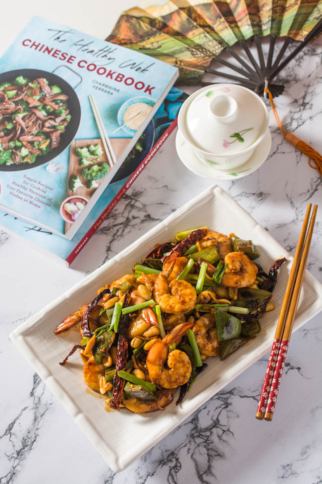 This spin on the American-Chinese classic Kung Pao Chicken features delectable shrimp, bell pepper and crunchy roasted peanuts covered in a savory and slightly (or very!) spicy sauce. So easy to prepare and ready in only 15 minutes!