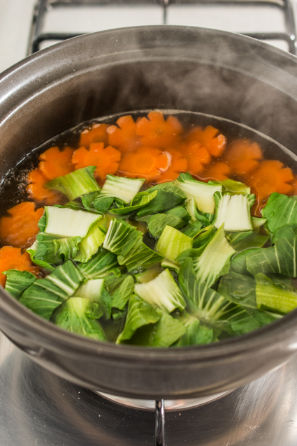 soup with carrots and vegetables