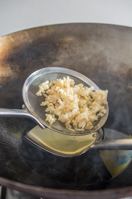 fresh crispy rice from wok