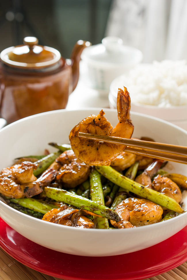 shrimp and asparagus