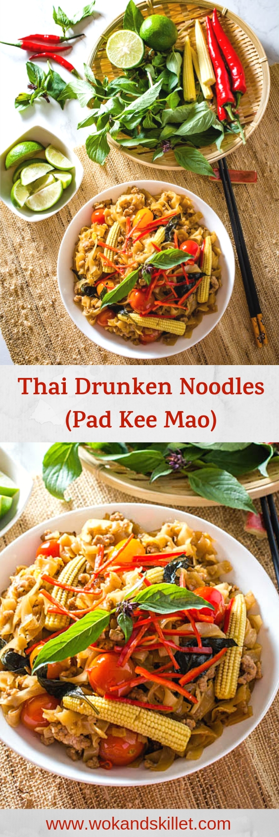 Pad Kee Mao (Thai Drunken Noodles) Wok & Skillet
