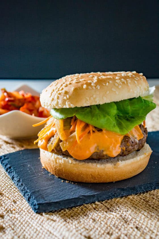 Korean Bulgogi Burger with Gochujang Mayo Wok & Skillet