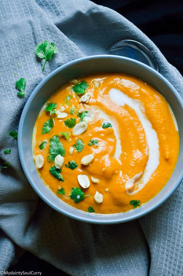 creamy vegan fall vegetable curry soup