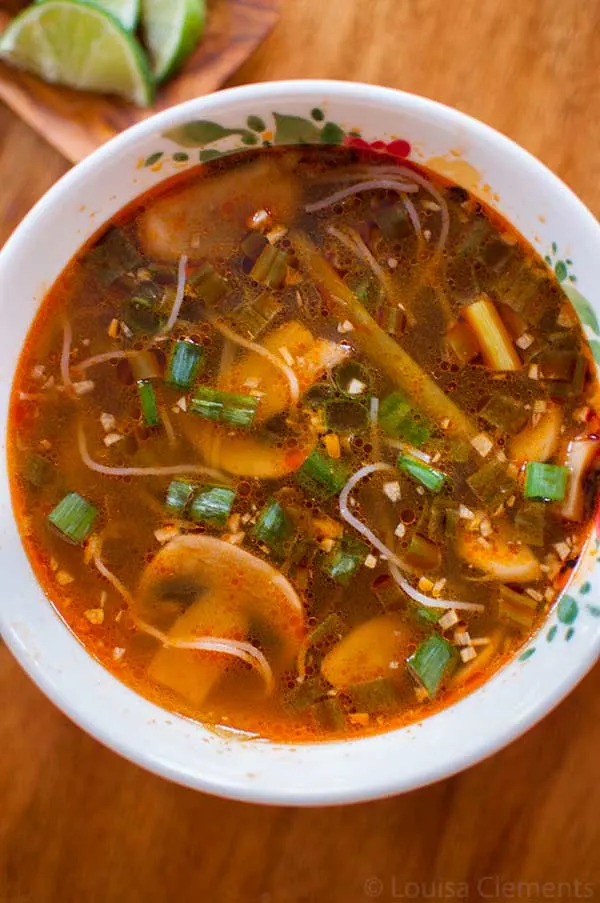 spicy ginger scallion soup