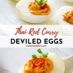 Thai Red Curry Deviled Eggs pin