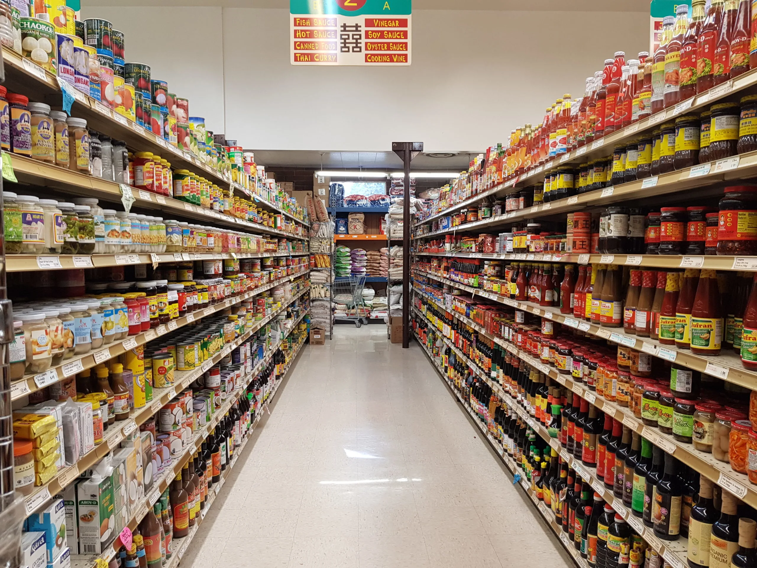 asian grocery store aisle