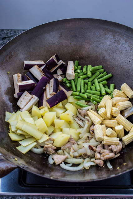 vegetable for thai green curry