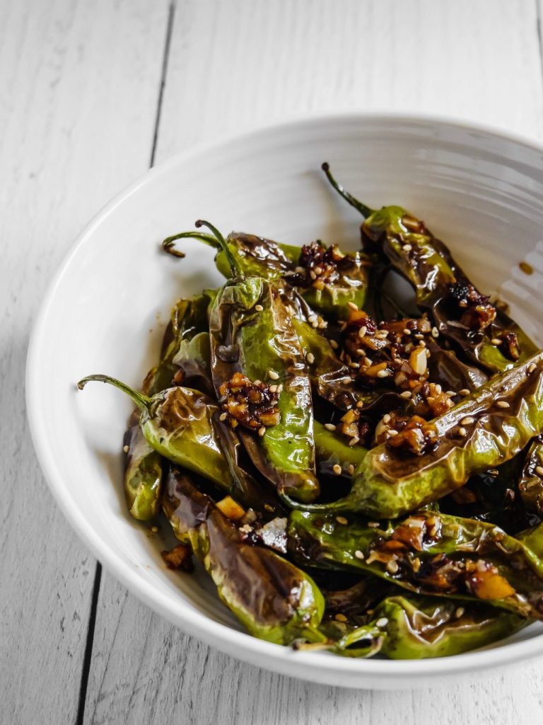 SHISHITO PEPPERS WITH SOY GARLIC SAUCE