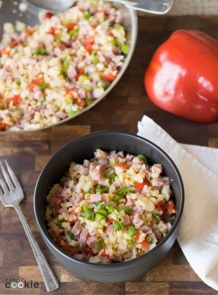 SIMPLE PORK FRIED CAULIFLOWER RICE