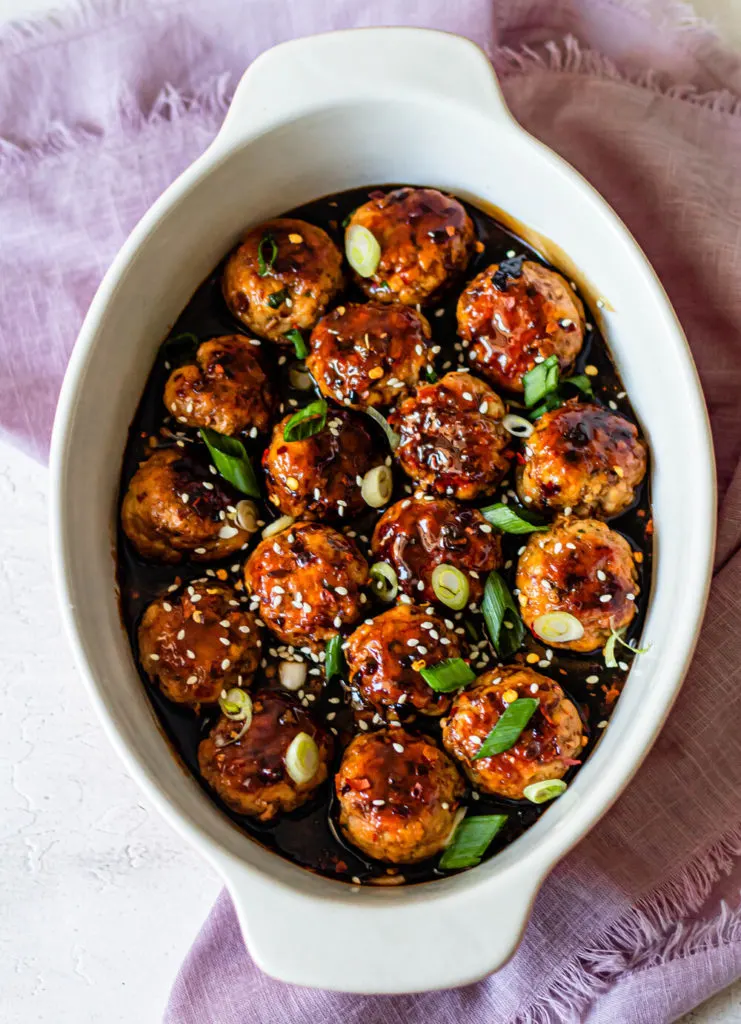 SWEET AND STICKY PORK MEATBALLS