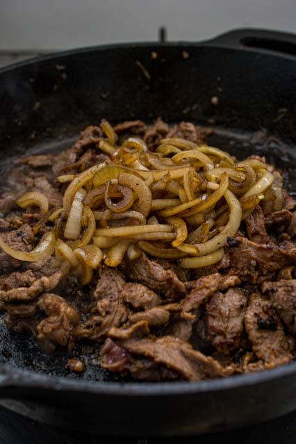 onions on top of beef bulgogi