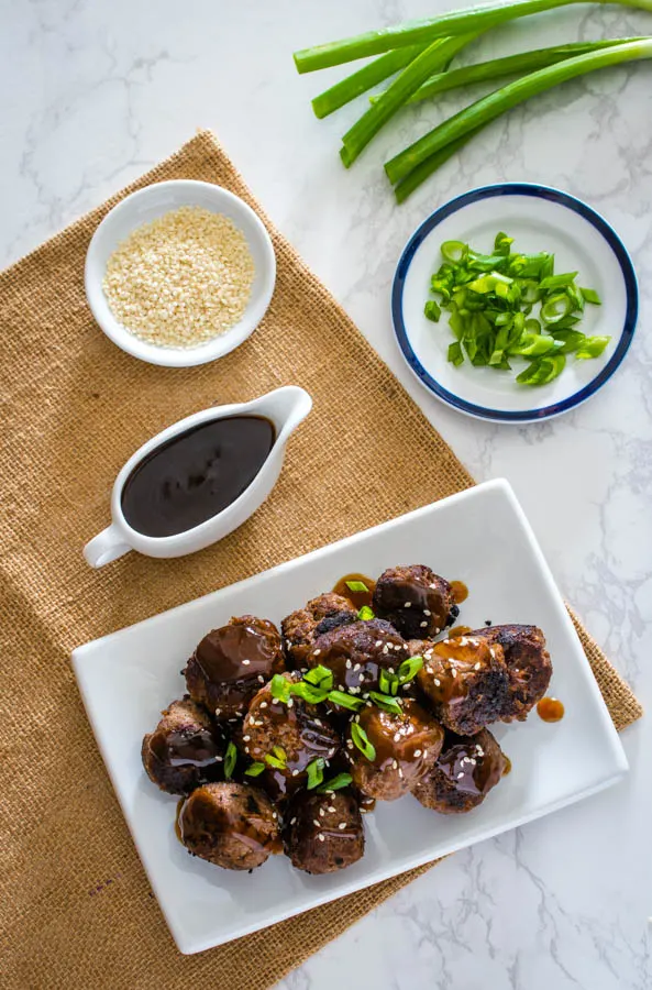 Korean Beef Bulgogi Meatballs Wok & Skillet