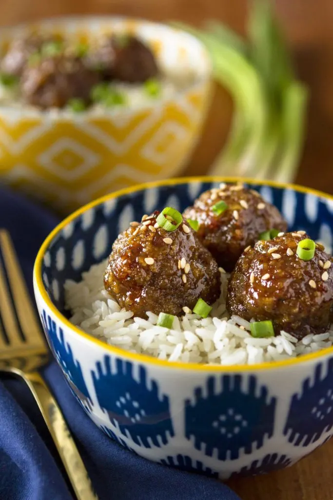 sweet and spicy maple sausage asian meatballs