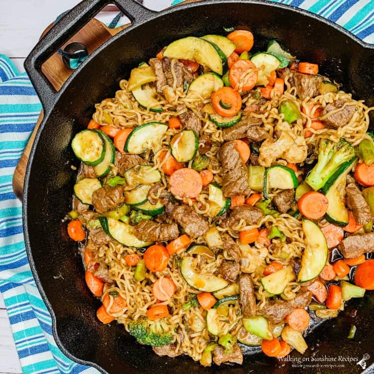 easy beef ramen stir fry