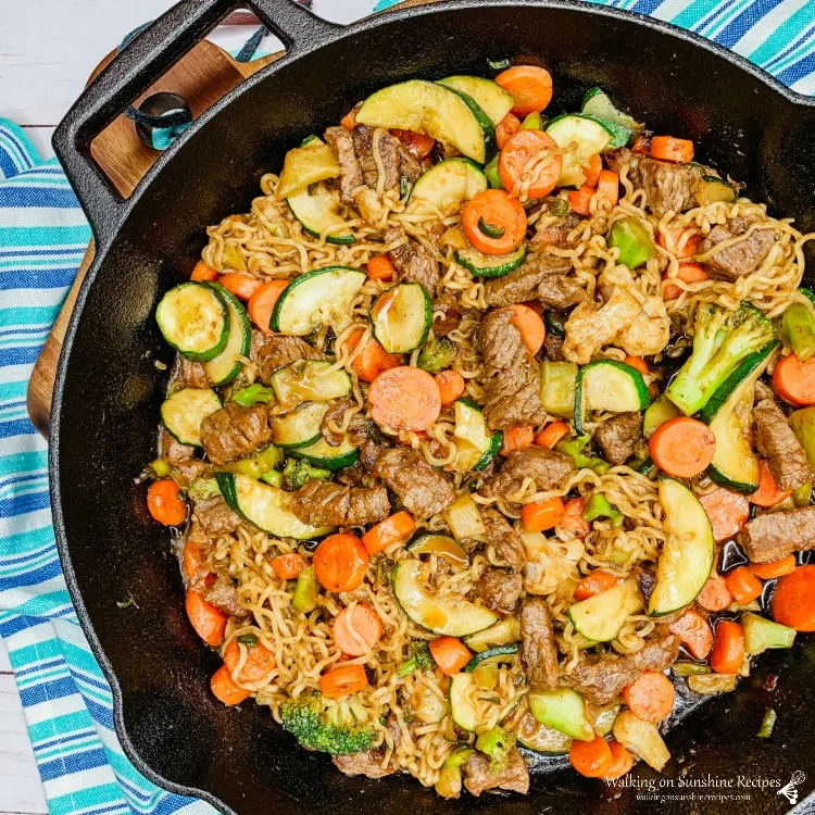 easy beef ramen stir fry