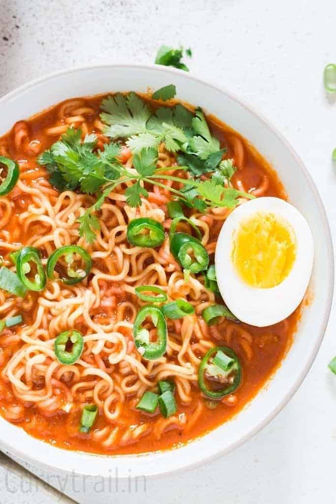 sriracha spicy ramen soup