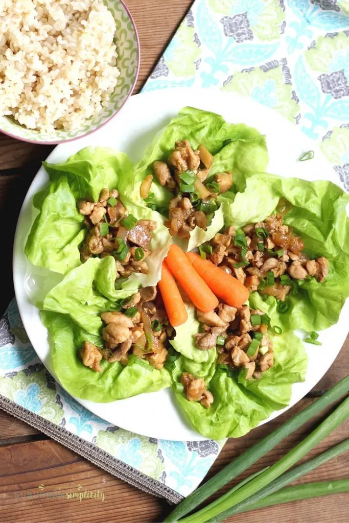 healthy chicken lettuce wraps