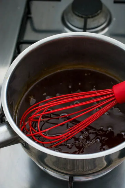 teriyaki sauce in a saucepan