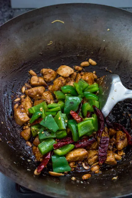adding bell pepper back to kung pao chicken