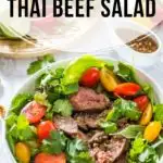 easy thai beef salad pin