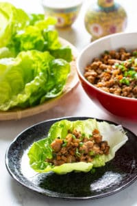 pork yuk sung on a plate