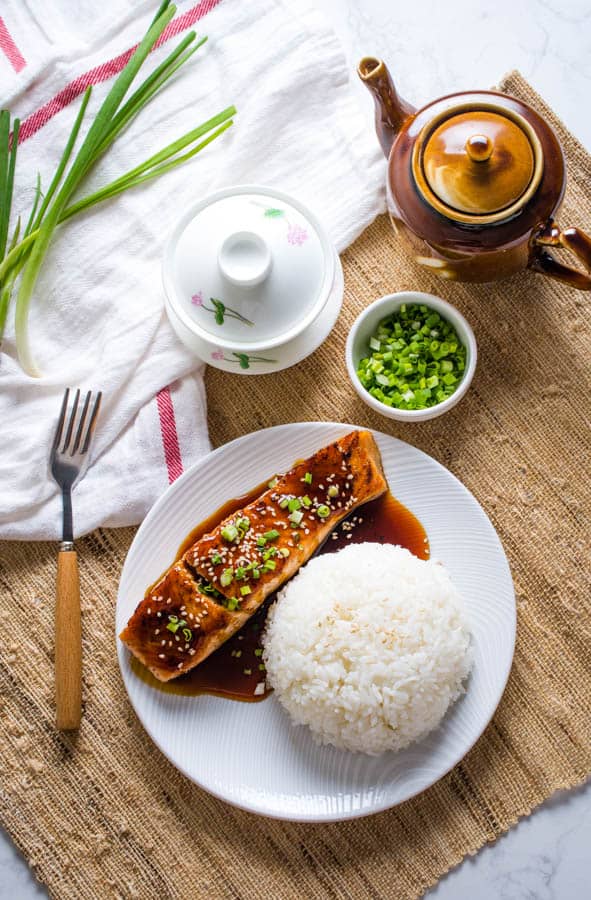 easy homemade pan seared teriyaki salmon