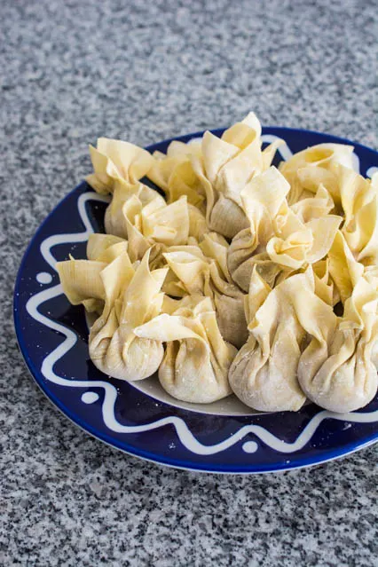 prepared wontons