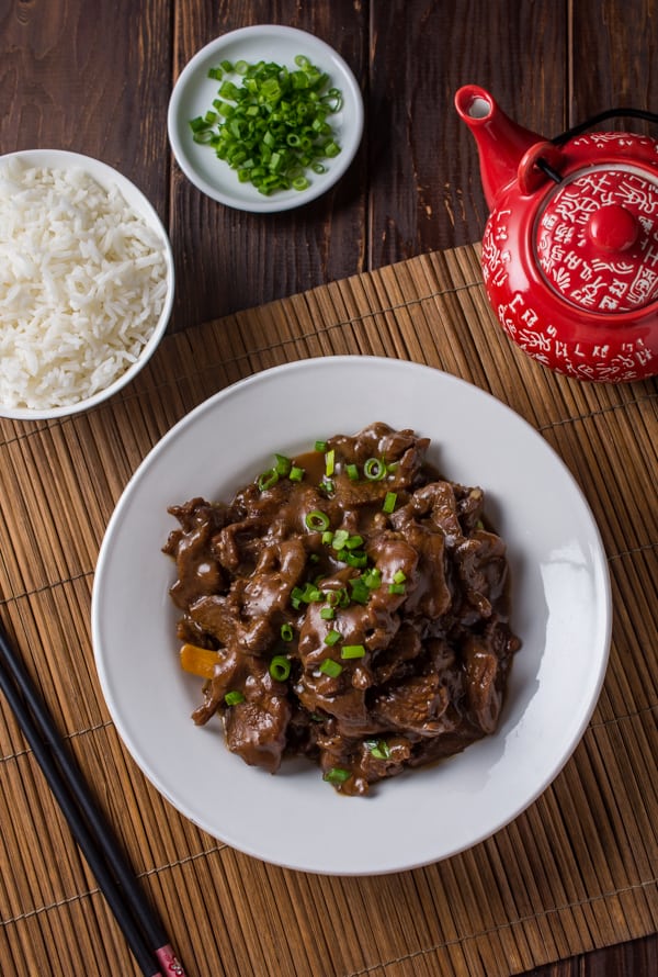 Mongolian Beef with rice