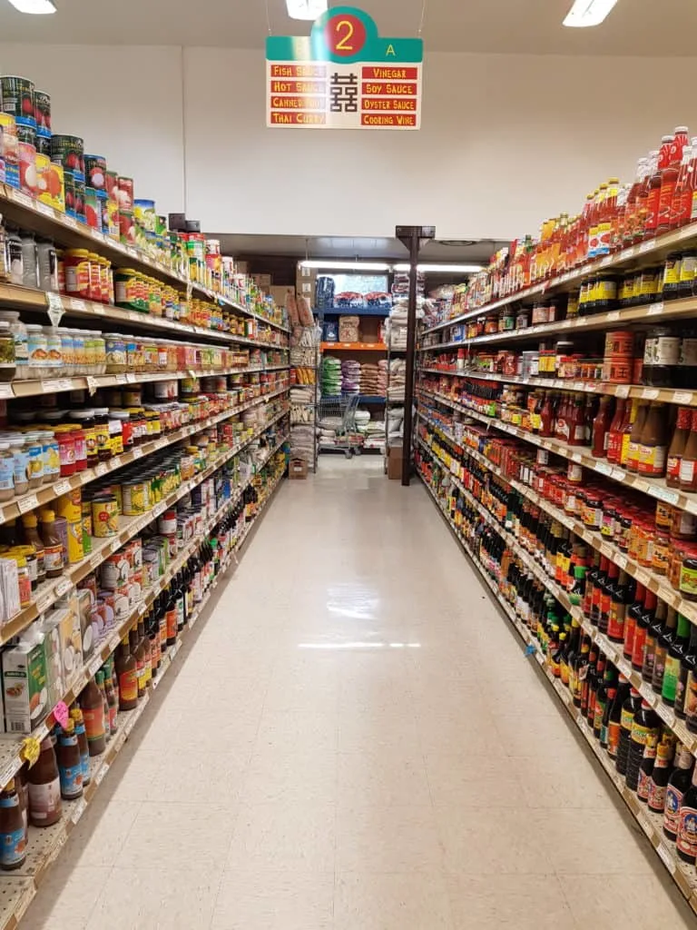 sauces at asian supermarket