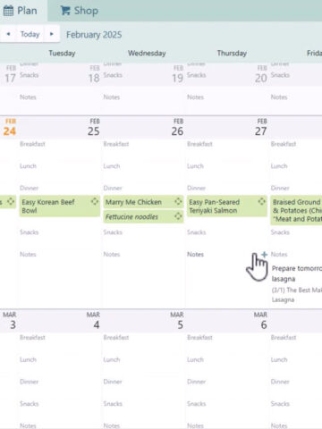 meal planning with plan to eat