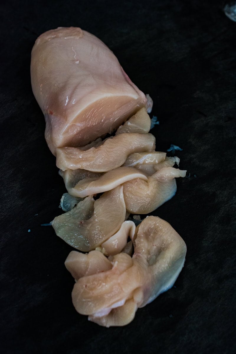 sliced chicken breast